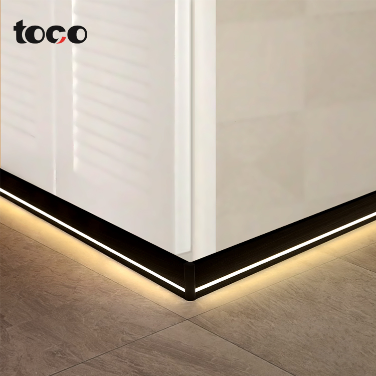 New LED Aluminium Profile Baseboard Recessed Wall Mount Lights Flooring Skirting Board