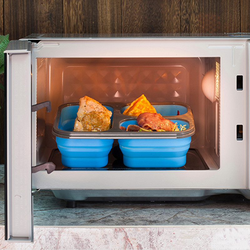 Eco Friendly Food Storage Leak Proof Silicone Containers BPA Free