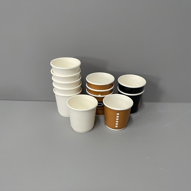 Eco Friendly 100% PLA Coating Disposable Double Wall Paper Cups for Hot Coffee and Tea