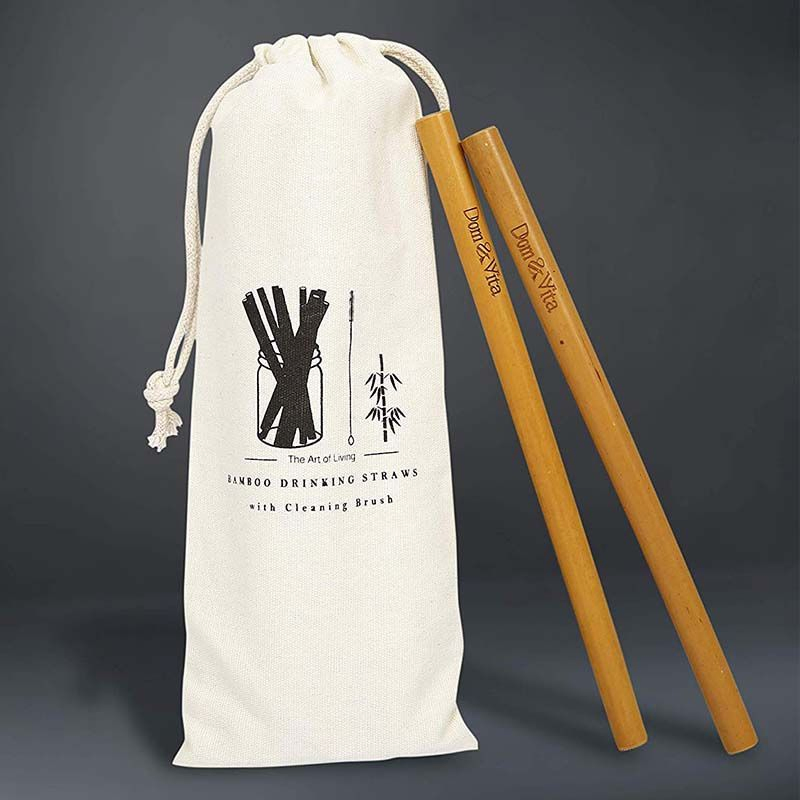 Yellow Bambu Straws Custom Logo Laser Engraved