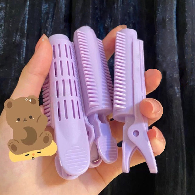 4PCS Natural Fluffy Hair Clip Curly Hair Plastic Self Grip Volume Hair Root Fluffy Clip Bangs Hair Styling Clip Hair Accessories