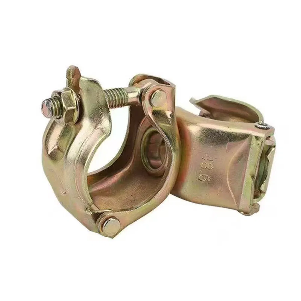 Light Weight Scaffolding Parts Durable Pressed Steel Pipe Clip Fixing Pressed Double Coupler Scaffolding Swivel Clamp
