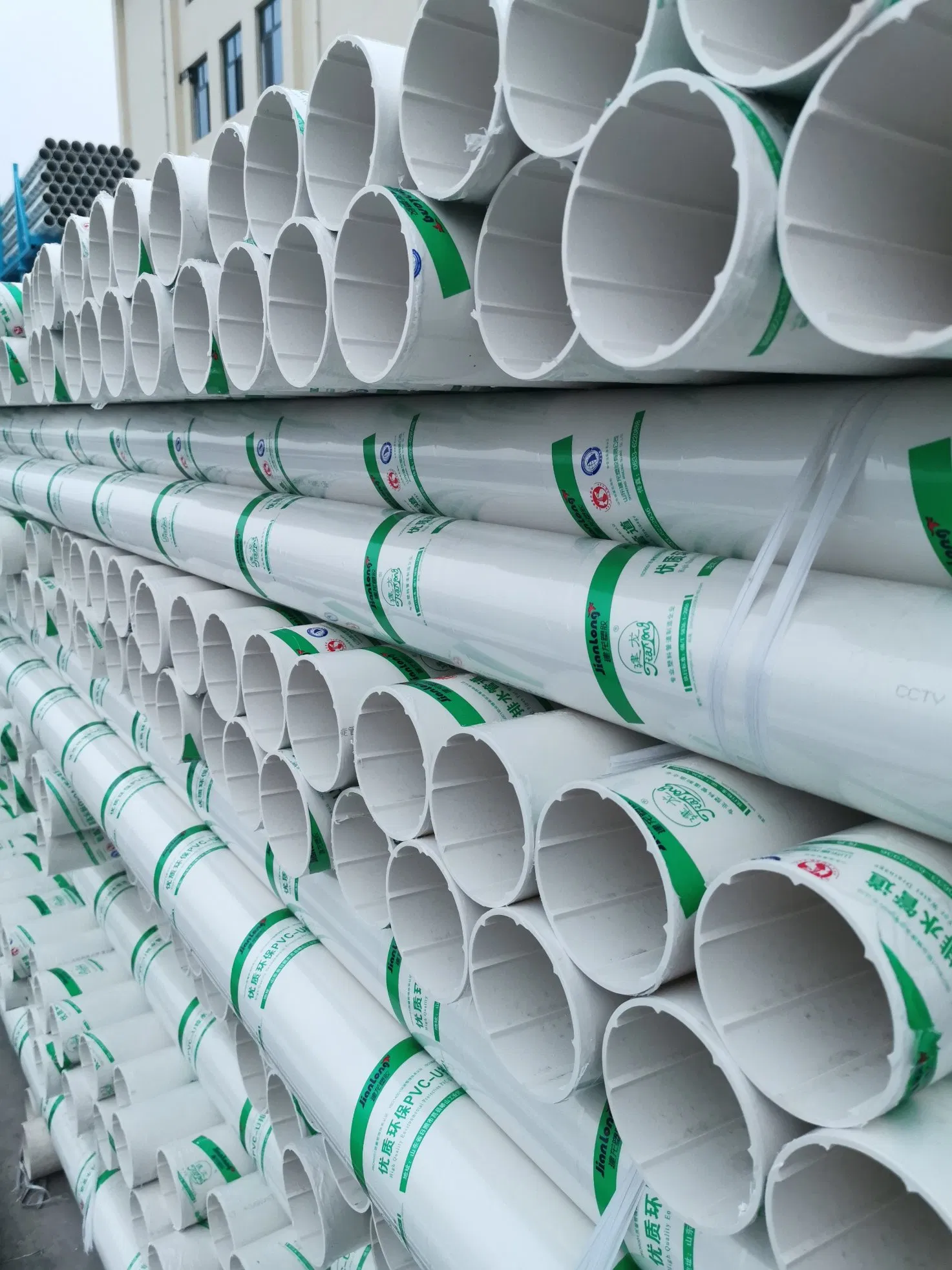 PVC Spiral Silencer Pipe Sewer Sewage Pipe UPVC 75 110 160 200 250 315 400 Plastic Pipe