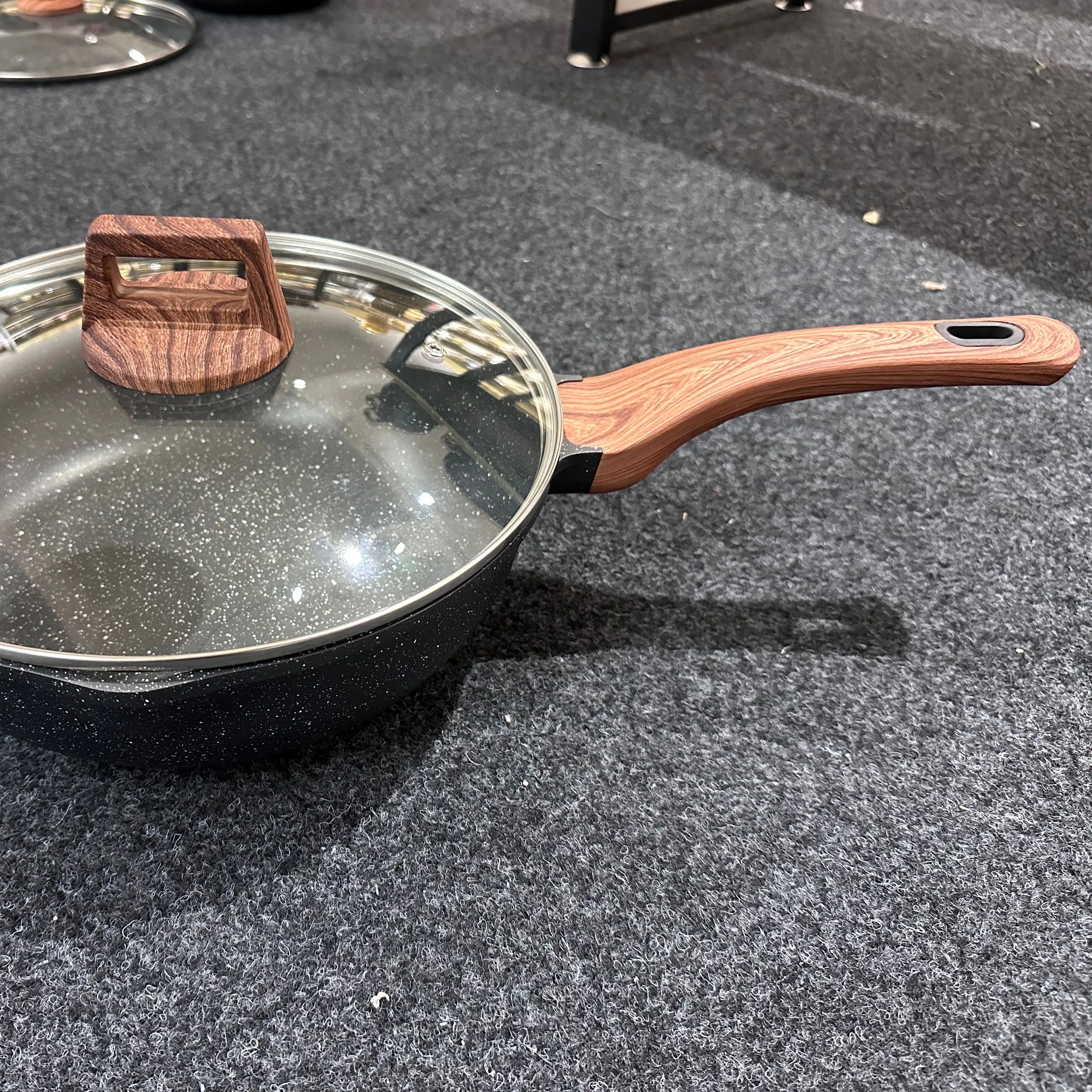 Cookware Granite Sauce Pan Cooking Pot Aluminium Deep Fry Pan Cooker Wok