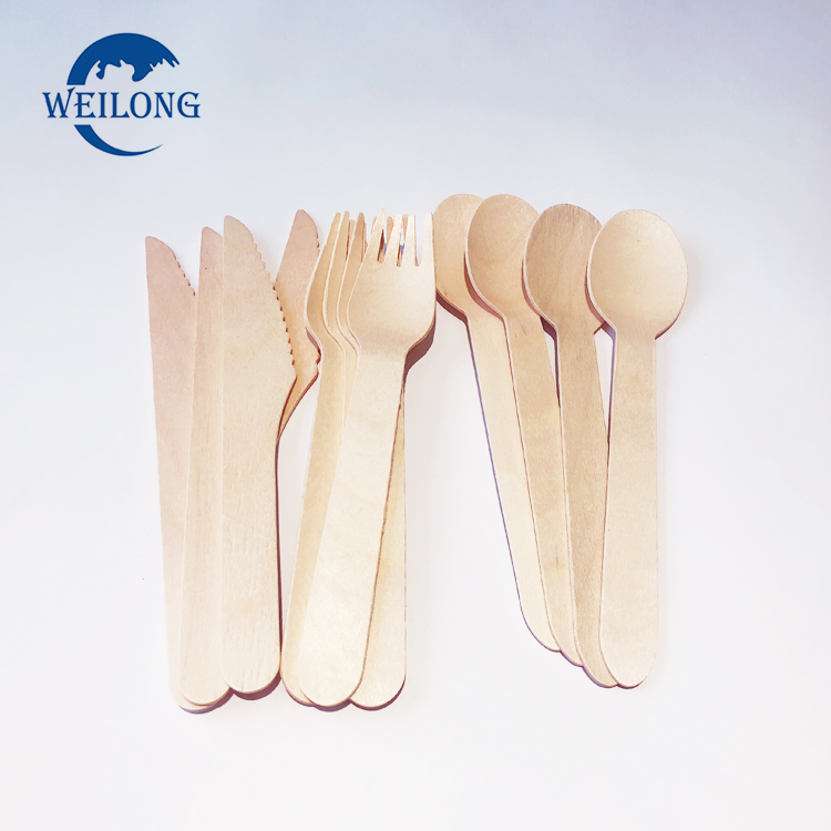 Factory Direct Wooden Spoon Knife and Fork Catering Set