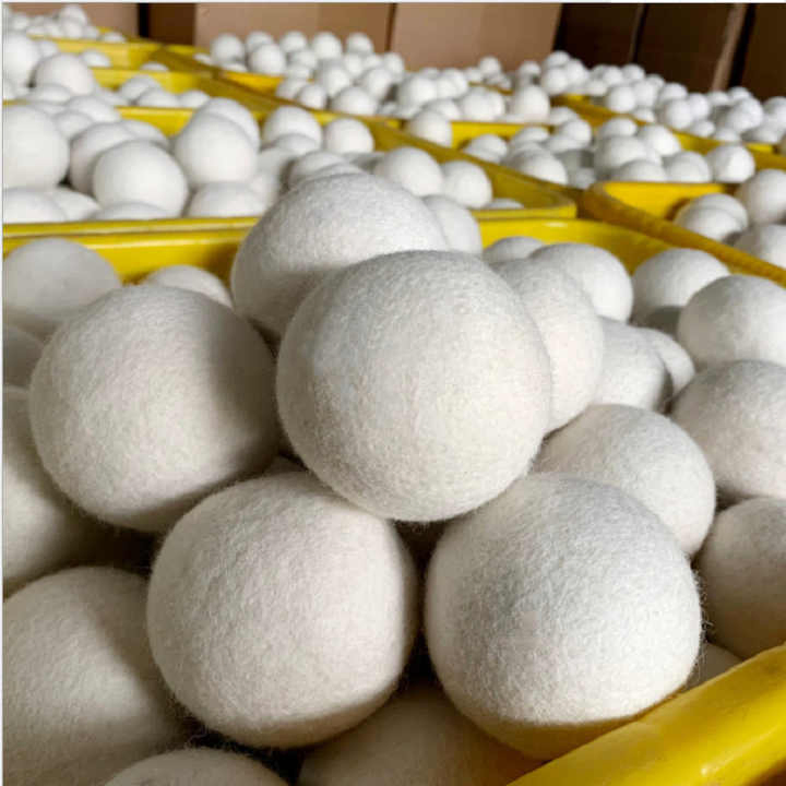 Eco-Friendly Natural 100%Wool Drying Wash Balls for Lanudry 6PCS Pack Reusable Laundry Clean Ball Home Wool Dryer Balls