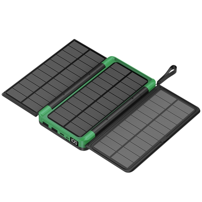 Foldable Portable Solar Power Bank 20000mAh Outdoor Mobile Power Supply