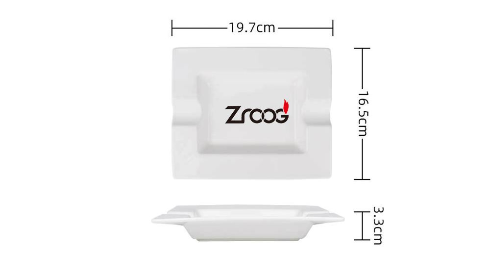 Tabletop Cigar Ceramic Ashtray Durable Solid 2 Slots Cigar Holder Manufacturer