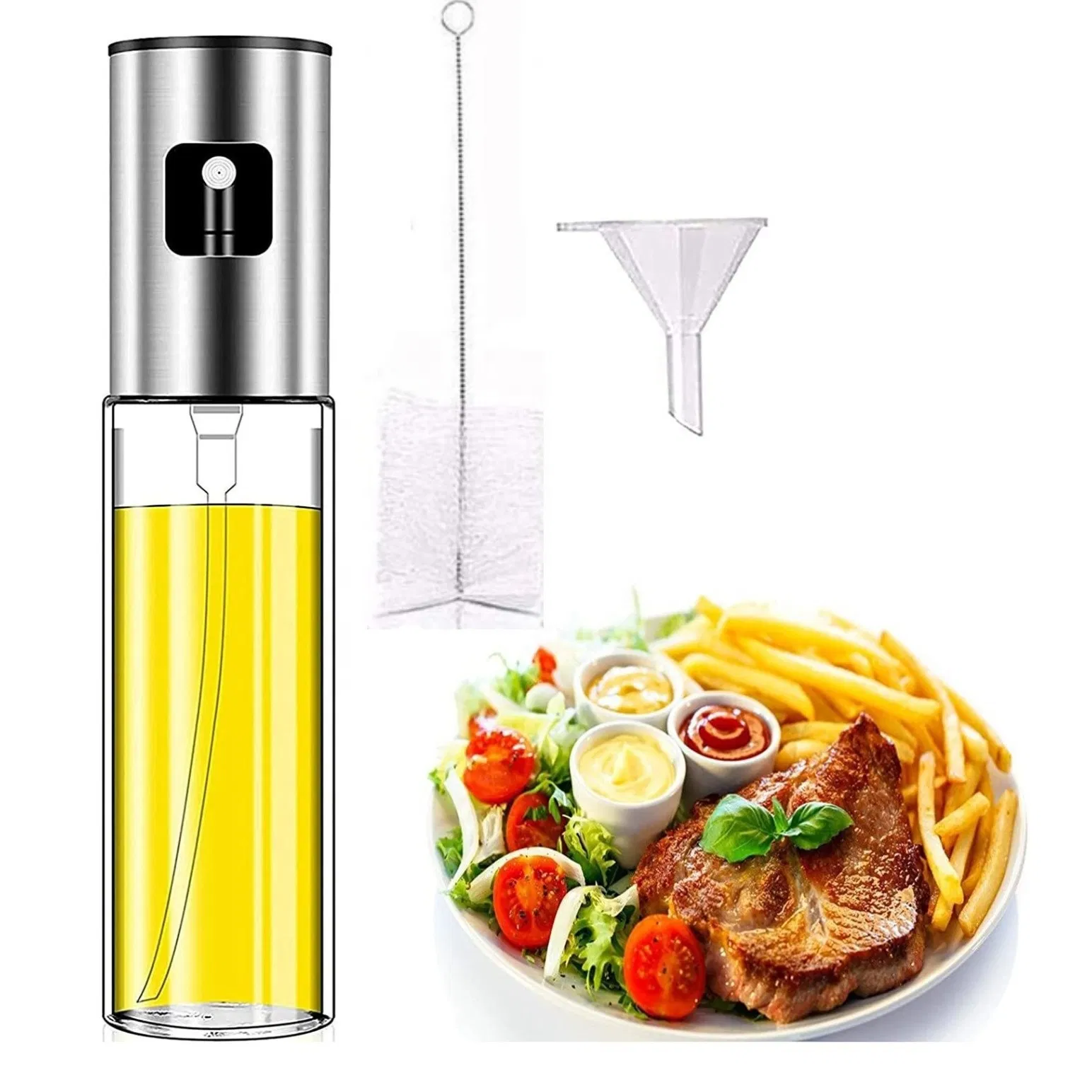 Wholesale Best Quality 100ml Glass Vinegar Pulverizador Aceite Spray Olive Oil Sprayer Bottle Olive Oil Spray