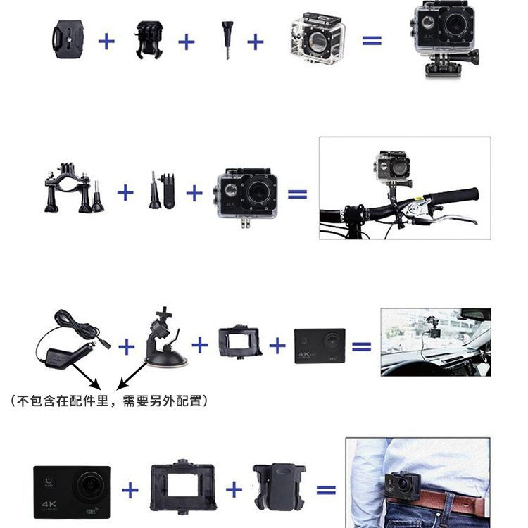 Hot Sale 4K HD Action Camera Portable HD Remote Control Waterproof Anti-Shake Outdoor Sports Camera