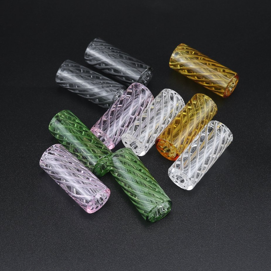 Colorful Pre Rolled Smoke Accessories 35*12.7mm Joint Smoking 8 Holes Glass Filter Tips
