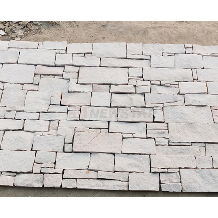 Newstar Stone Natural Split Rock Surface Ledge Stone Exterior Stone Tiles Cladding White Sandstone Natural Stone Wall