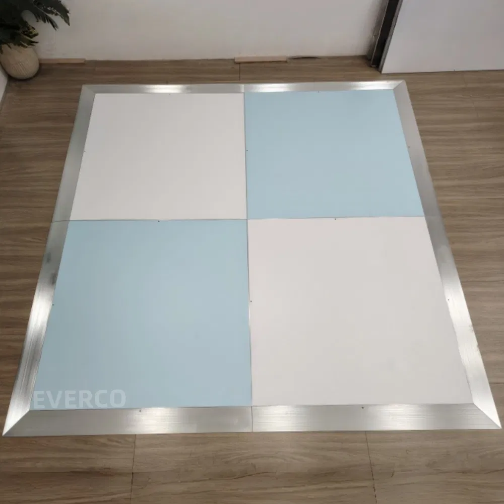 Огнеупорный танцпол 3FT/4FT сине-белый в клетку