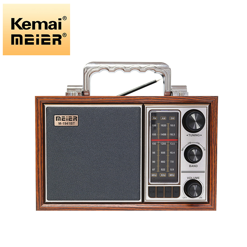 Retro Classic Design Multi-Functional Portable Retro Bluetooth Wooden Large Radio Outdoor Retro Radio