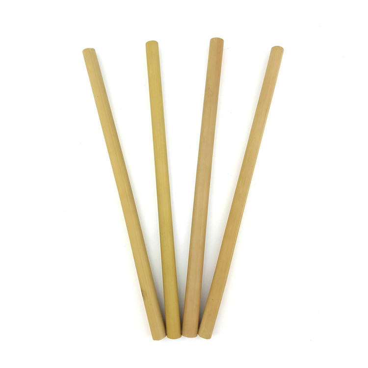 Customized Natural Disposable Drinking Bamboo Straws with Custom Logo