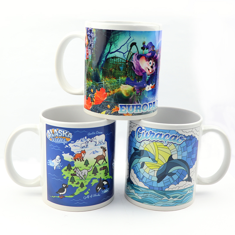 Personalized Custom Logo Printed 11oz Ceramic Travel Souvenir Coffee Mug