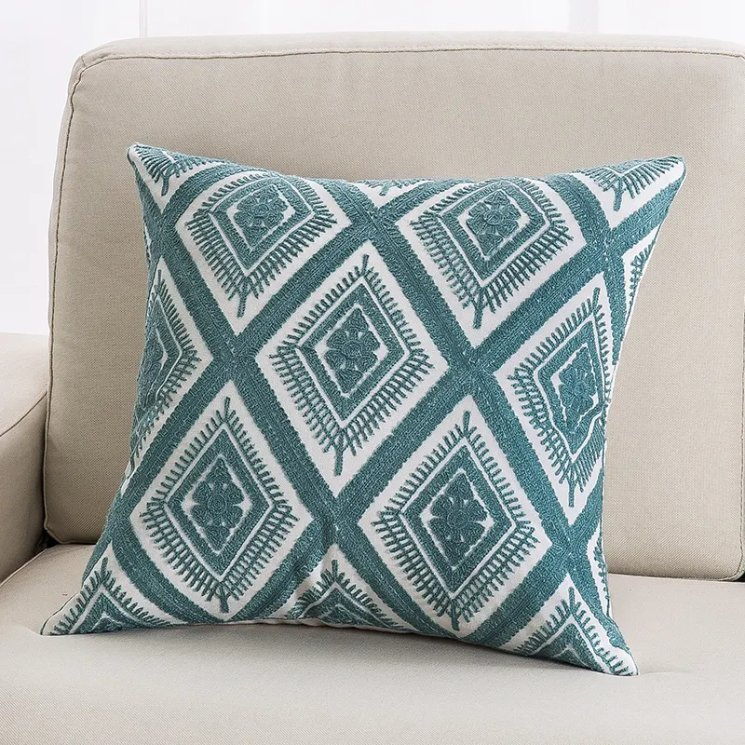 Fashionable Home Hotel Use Velvet Circle Pillow Knitted Jacquard Vintage Sofa Decoration Cushion Cover