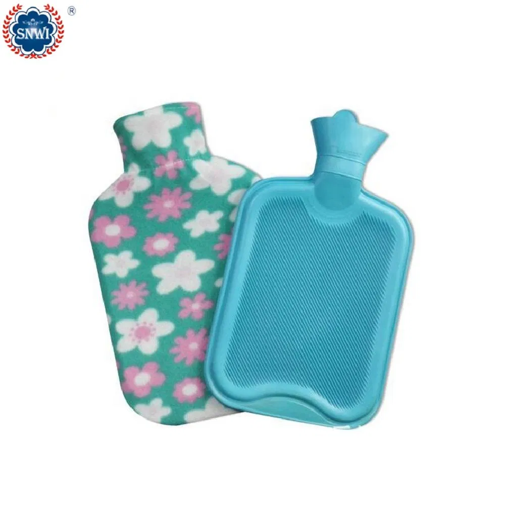 High Quality Giant Hand Warmer Medical Natural Rubber 2000ml Hot Water Bottle (Bag) with Fleece Cover