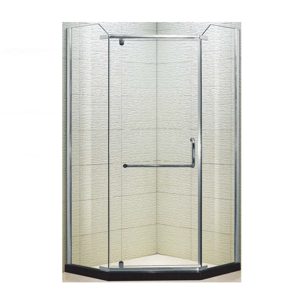 Aluminum Diamond Shape Bathroom Door Glass Shower Door