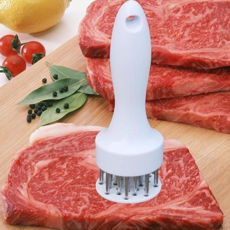 Profession Meat Tenderizer Needle for Steak Pork Kitchen Tool with 21 Steel Needle Loose Meat Hammer for Cooking BBQ Accessories