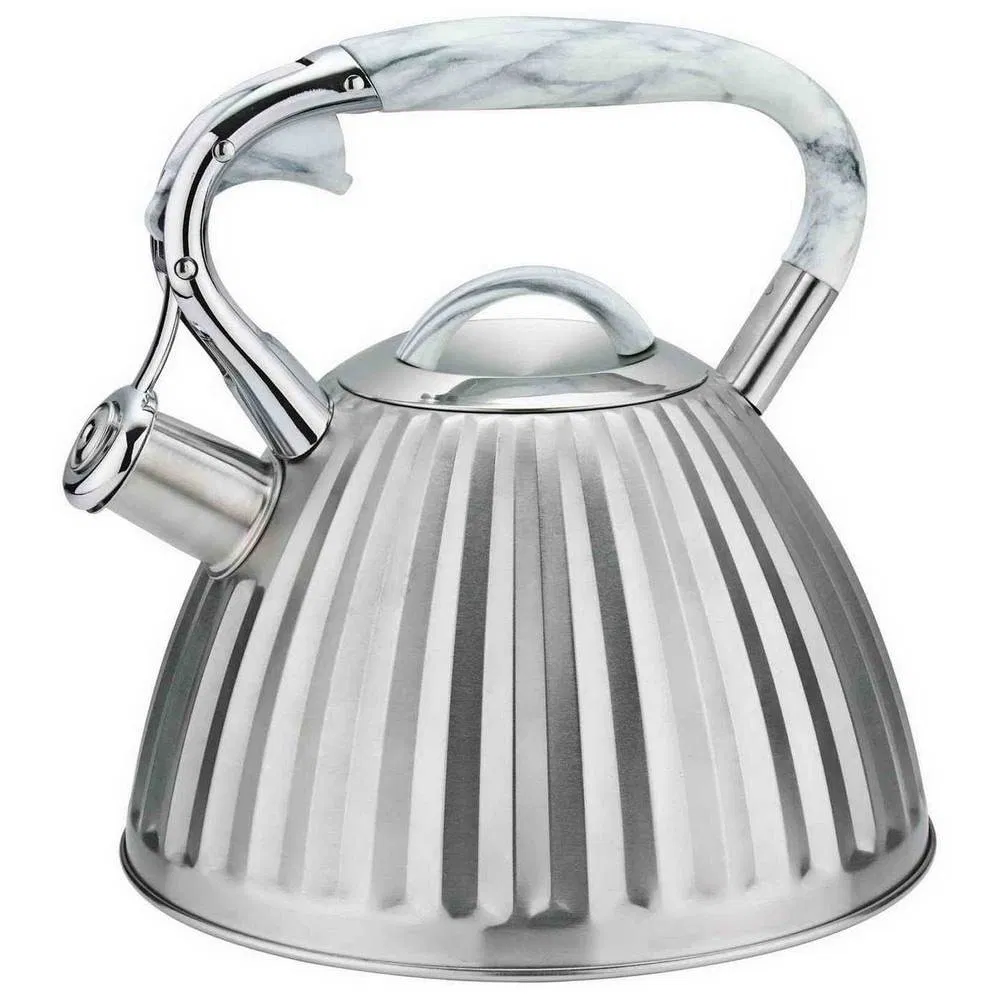 Household 3.0 Litre Prsmatic Conic Design Metal Stainless Steel Whistling Kettle, Suitable for Induction Cooker and Gas Stove