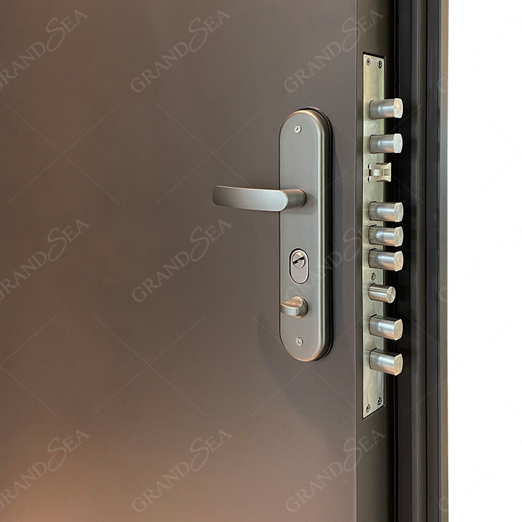 Wholesale Stainless Steel Entrance Door Exterior Security Front Steel Door Modern Main Entry Black Front Door for House