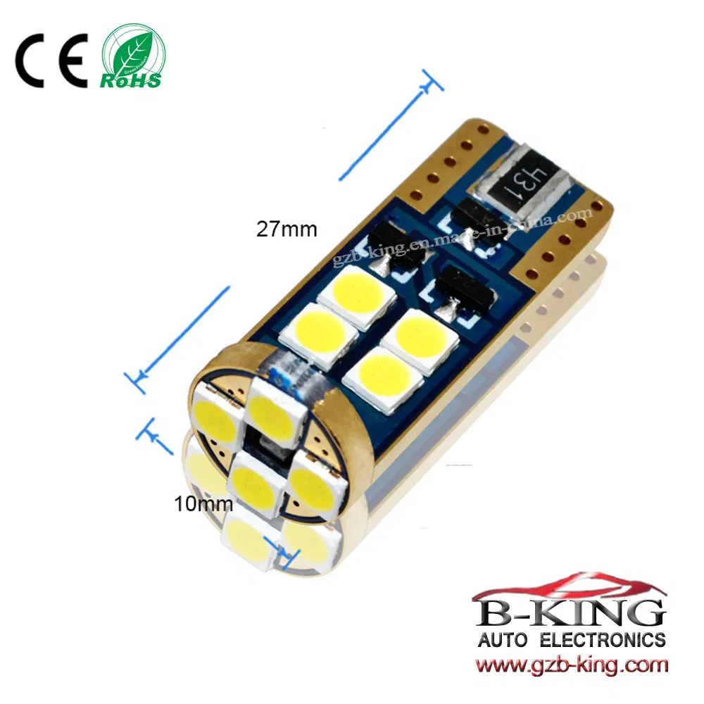 Лампочка T10 Canbus White 3030 SMD, 12 шт