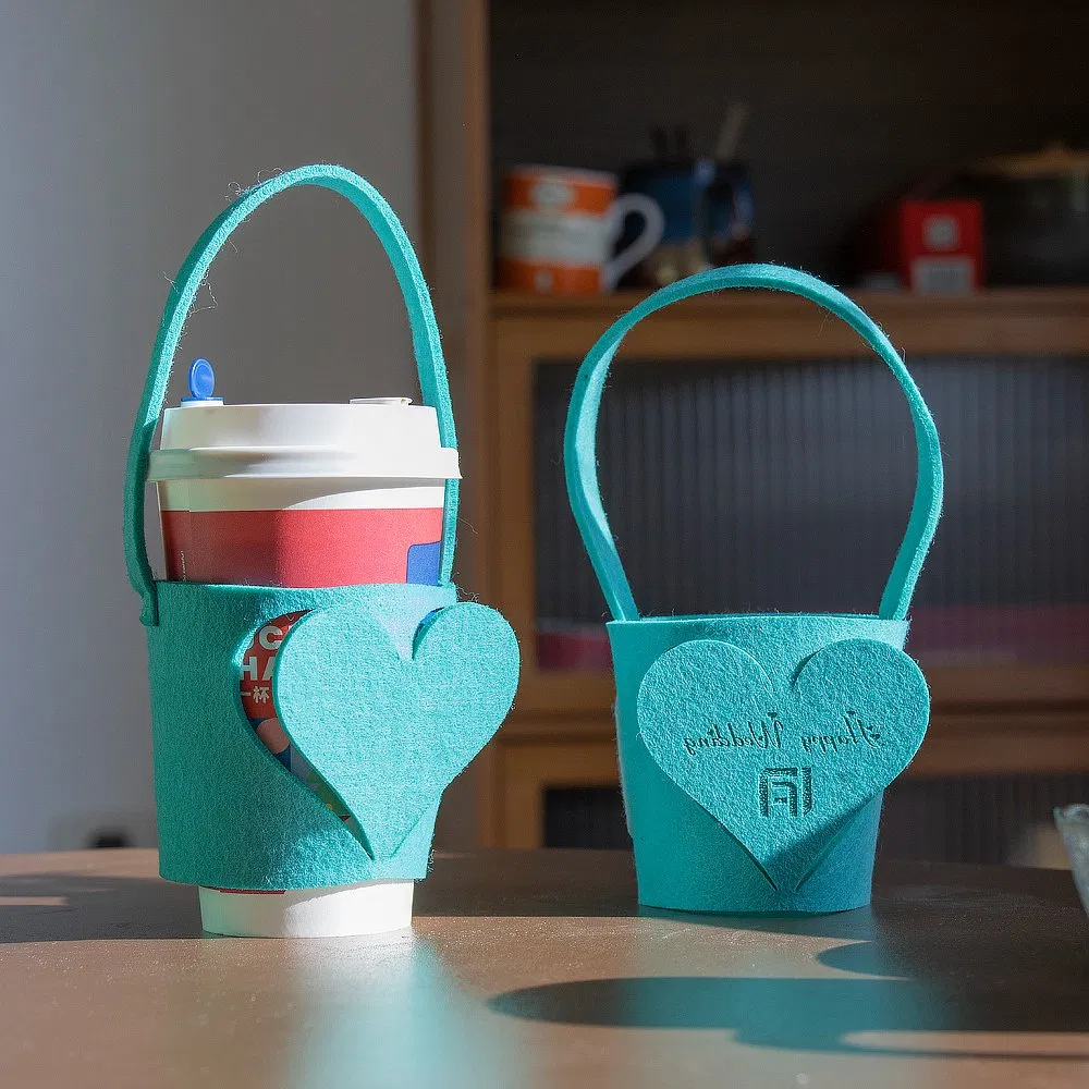 Modern Practical and Cute Felt Cup Holder Mats Eco-Friendly Polyester Coasters New Model for Restaurants