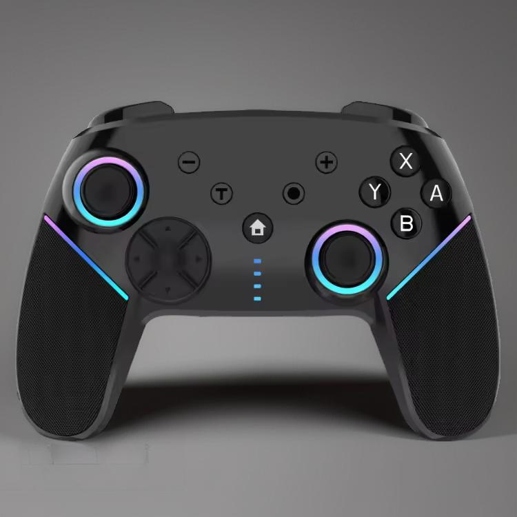 Customized Logo Black White RGB LED Light Elite Game Controller Wireless Bt Six Axis Wireless Joystick for Switch