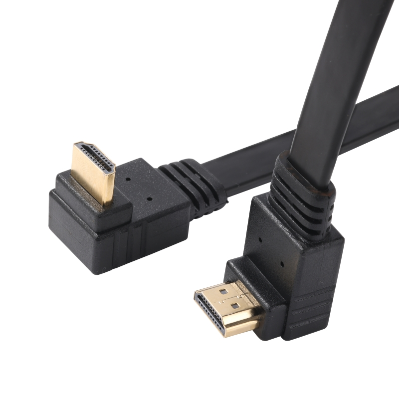 Premium Flat Dual Angled HDMI Cable for Easy Connections