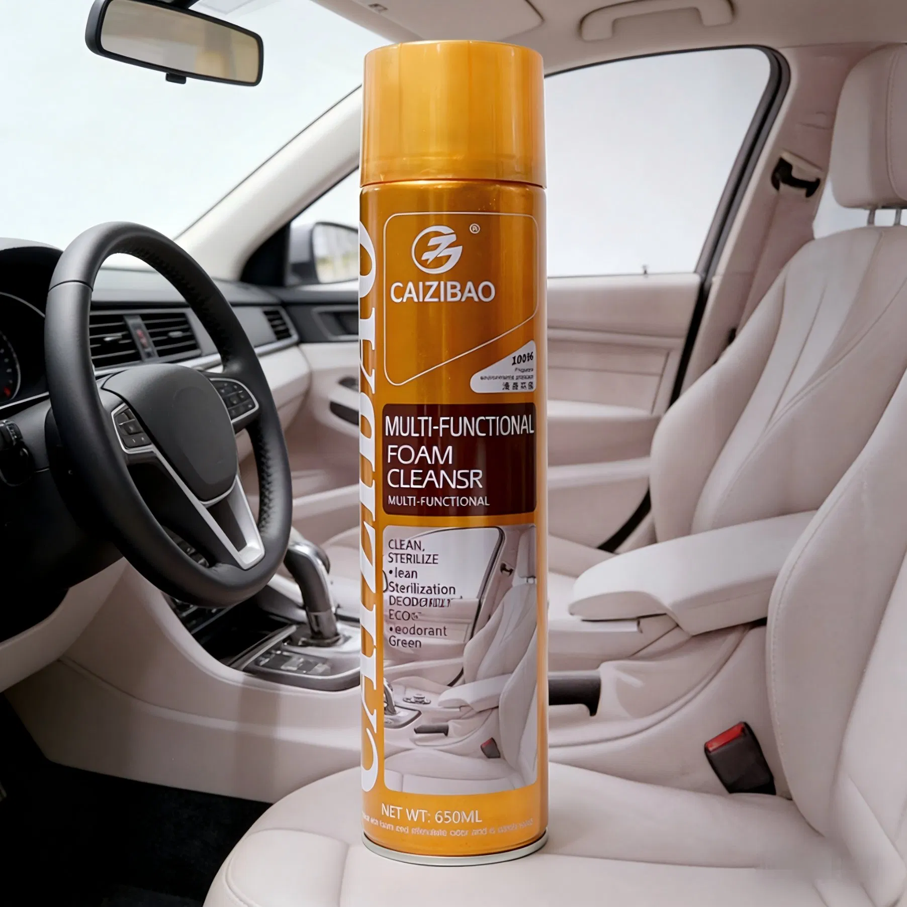 Multi-Purpose Foam Cleaner, Powerful Stain & Grease Remover for Home Car Kitchen Bathroom