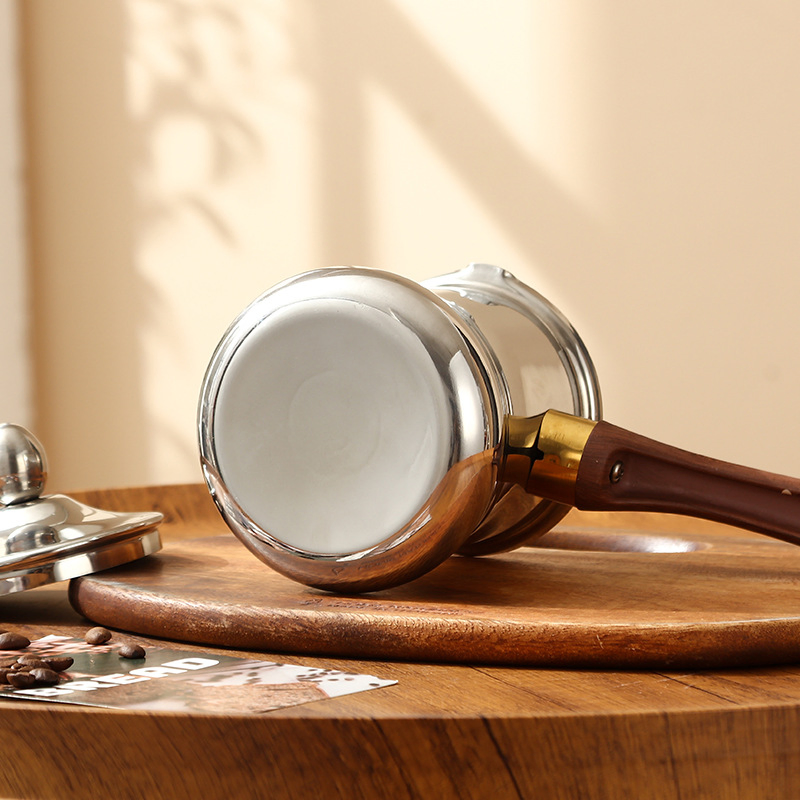 Good Quality Middle East Elegant Stainless Steel Turkish Coffee Pot for Home Daily Use