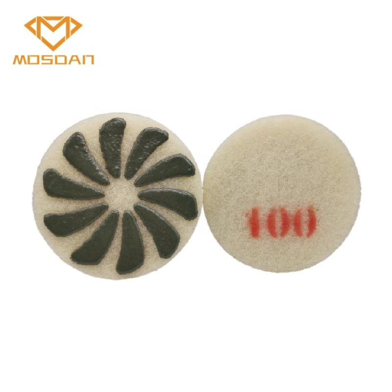 5 Inch White Fenix Fiber Sponge Diamond Soft Polishing Pads for Concrete