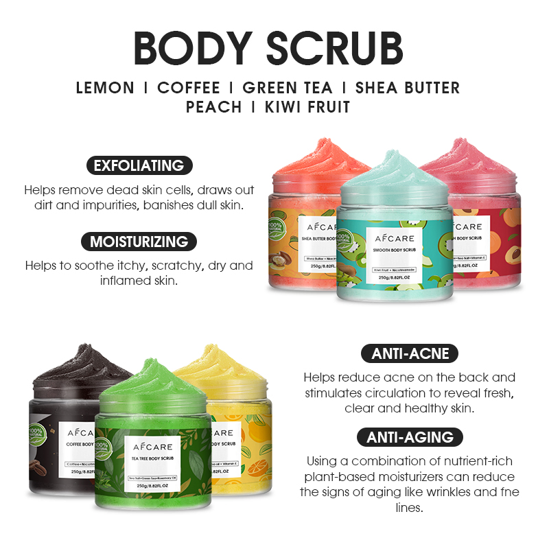 Private Label Best Selling Body Scrub Exfoliating Deep Cleansing Whitening