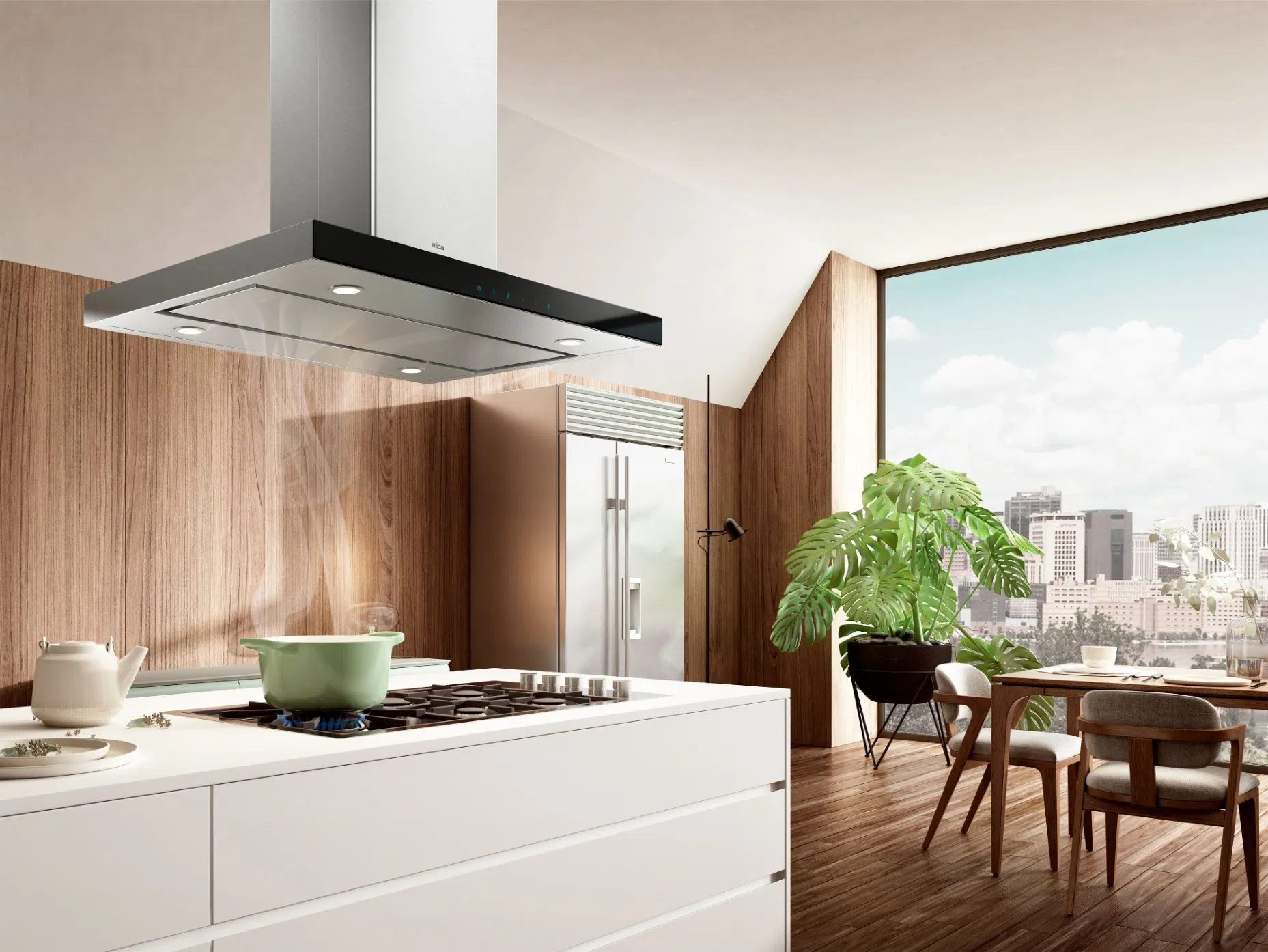 Kh20A 600mm Columnar Range Hood Glass Panel