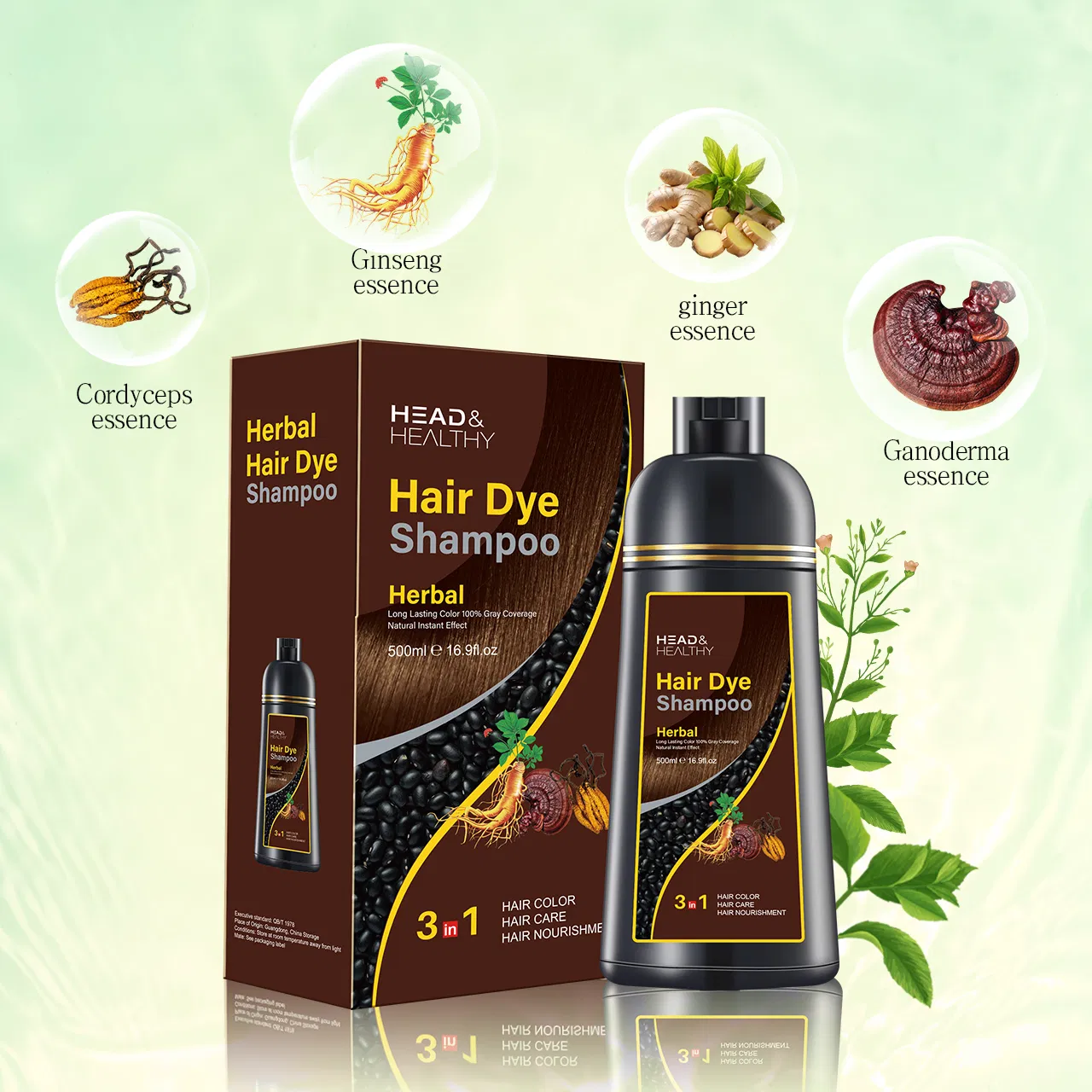 Silkening Shampoo Covers Gray Hair with Luxurious Black Tint