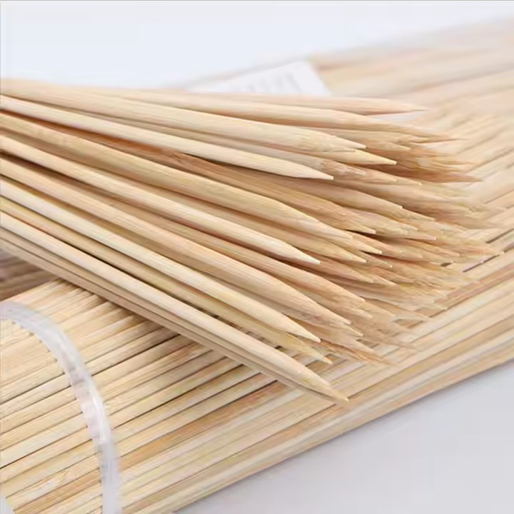 Biodegradable Round Bamboo Skewers BBQ Sticks