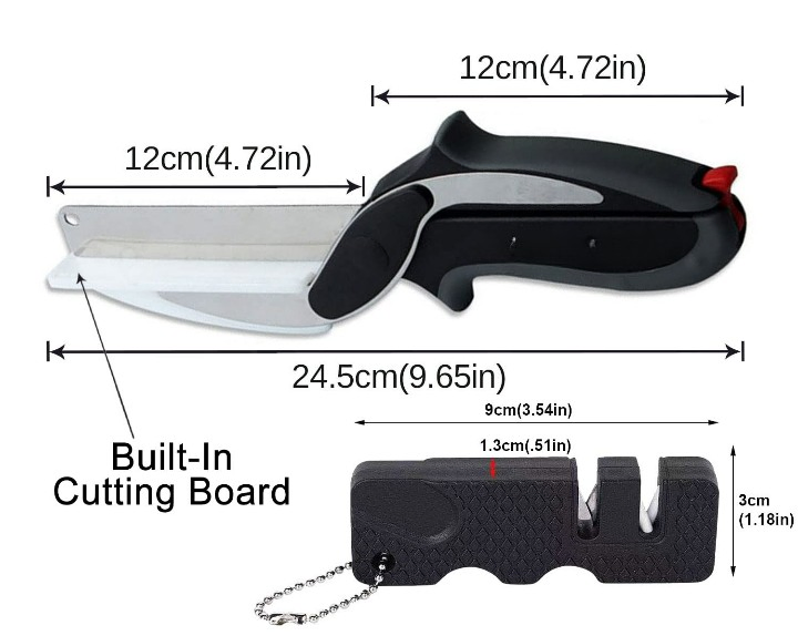 Healthy Eating Vegetable Slicer Cutter Salad Scissors Knife Blade Sharpener Salad Chopper