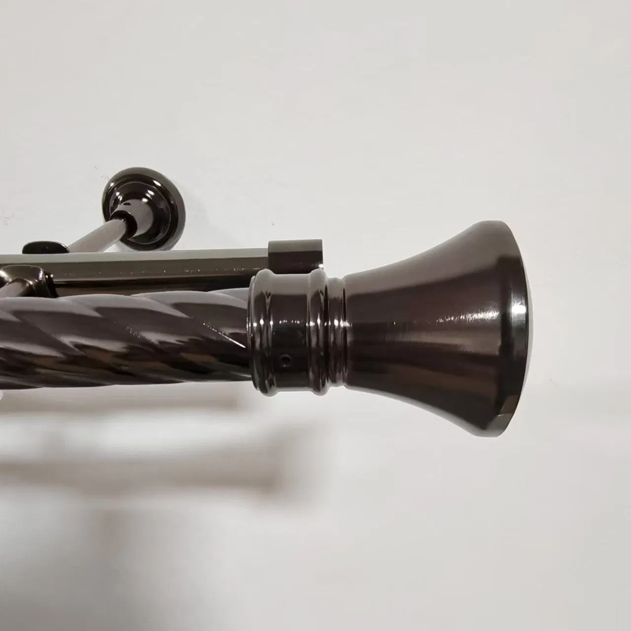Hot Sale Twist Double Curtain Pole Set Aluminum Curtain Rod Window Curtains Rods
