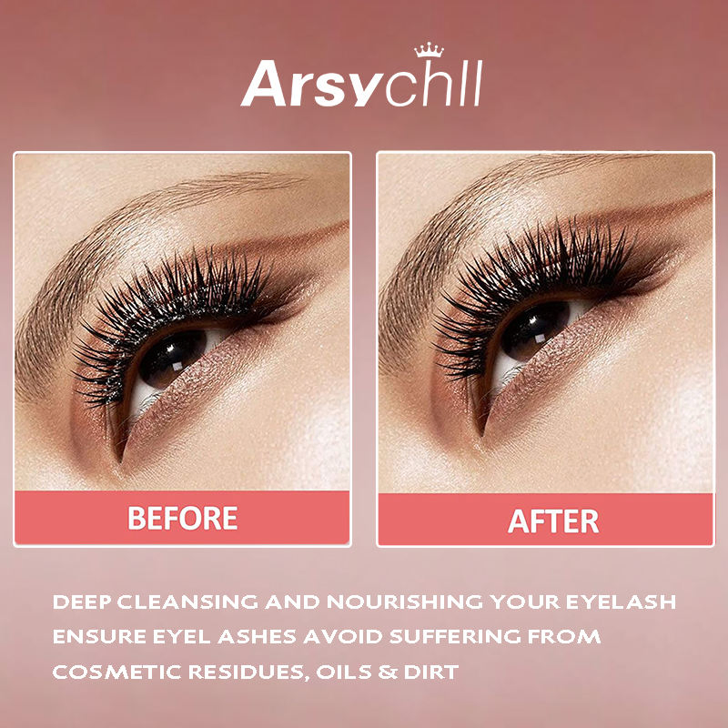 Vegan Eyelash Extension Cleaning Foam Cleansing Shampoo Kit with Brush