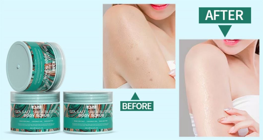 Natural Exfoliating Dead Sea Salt Scrub Nourishing Exfoliator Face Body Scrub