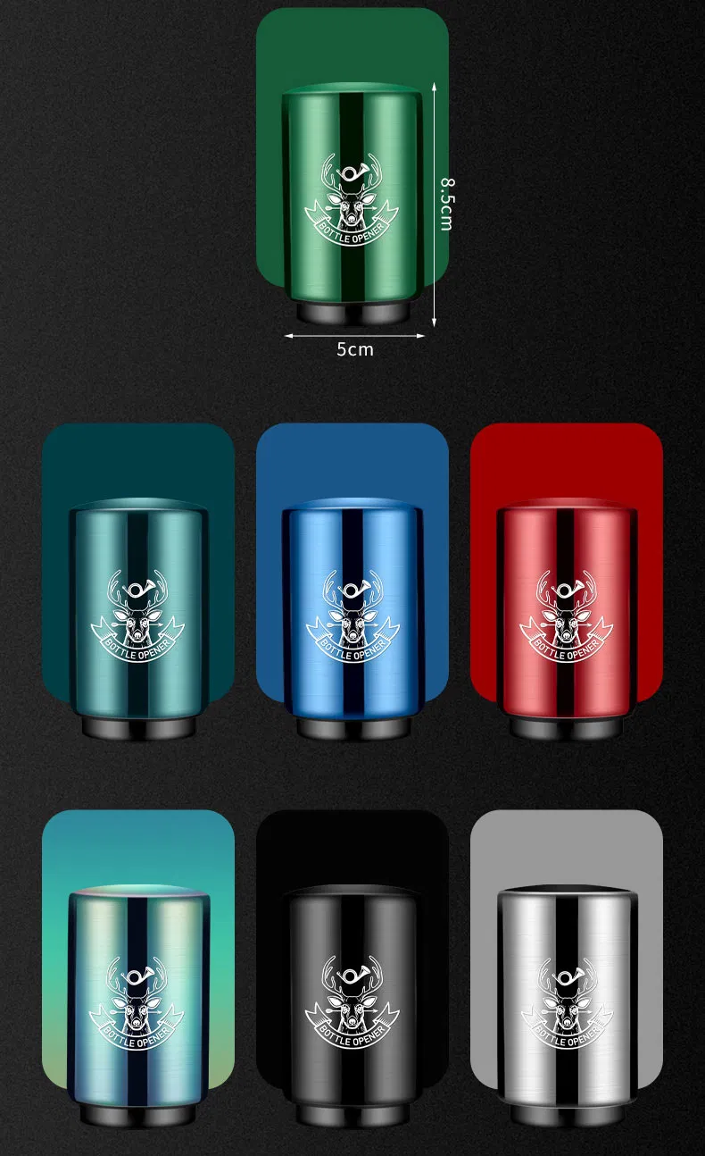 Stainless Steel Magnetic Automatic Press Bottle Lid Beer Opener