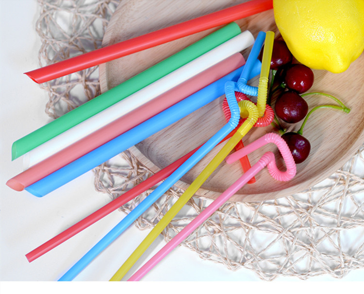 Disposable Colorful Plastic Straws Flexible Plastic Straws