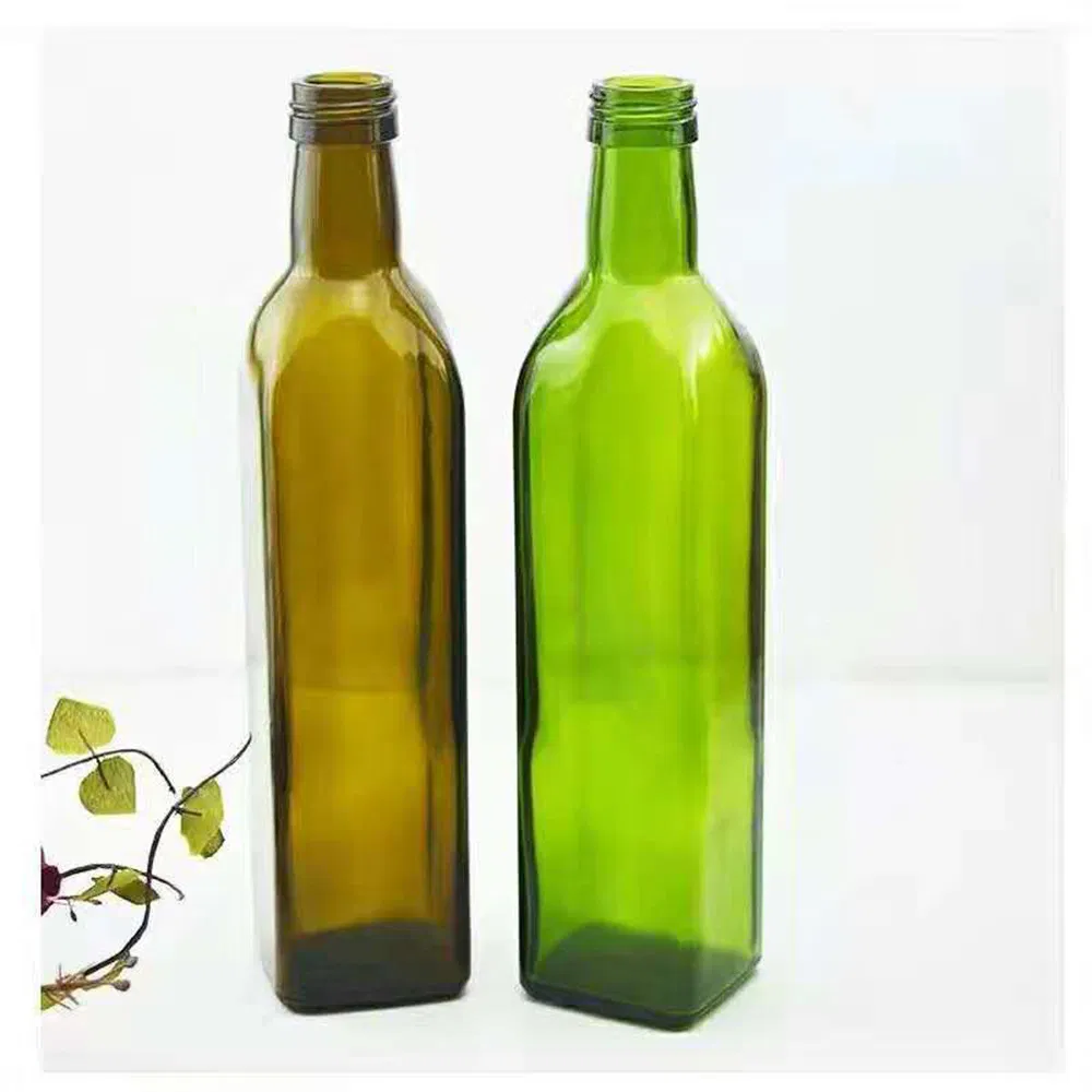 Wholesale Kitchen Leak-Proof Cooking Seasoning Bottle Clear Glass Olive Oil Bottle