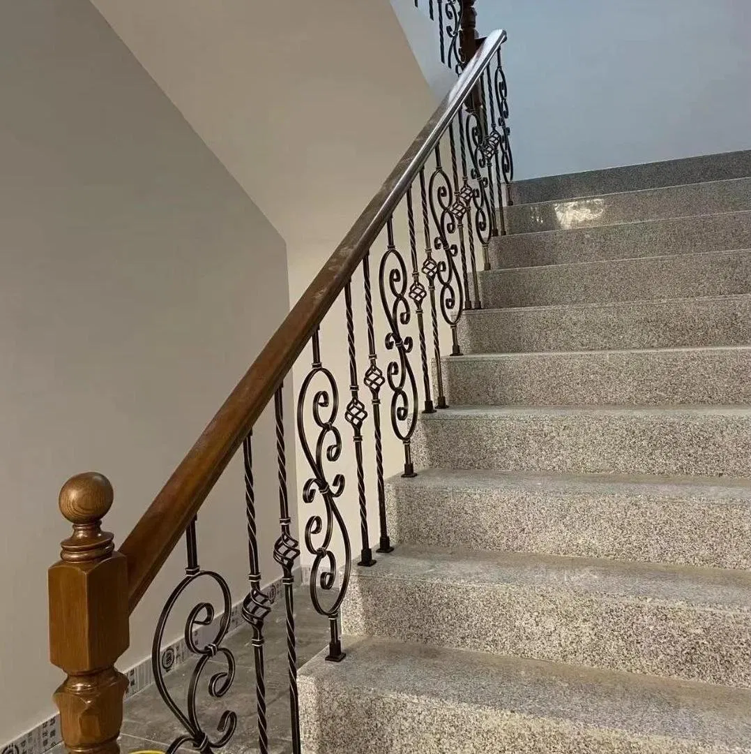 Wrought Iron Stair Spindle Railing Pillars Vintage Design Interior Decoration