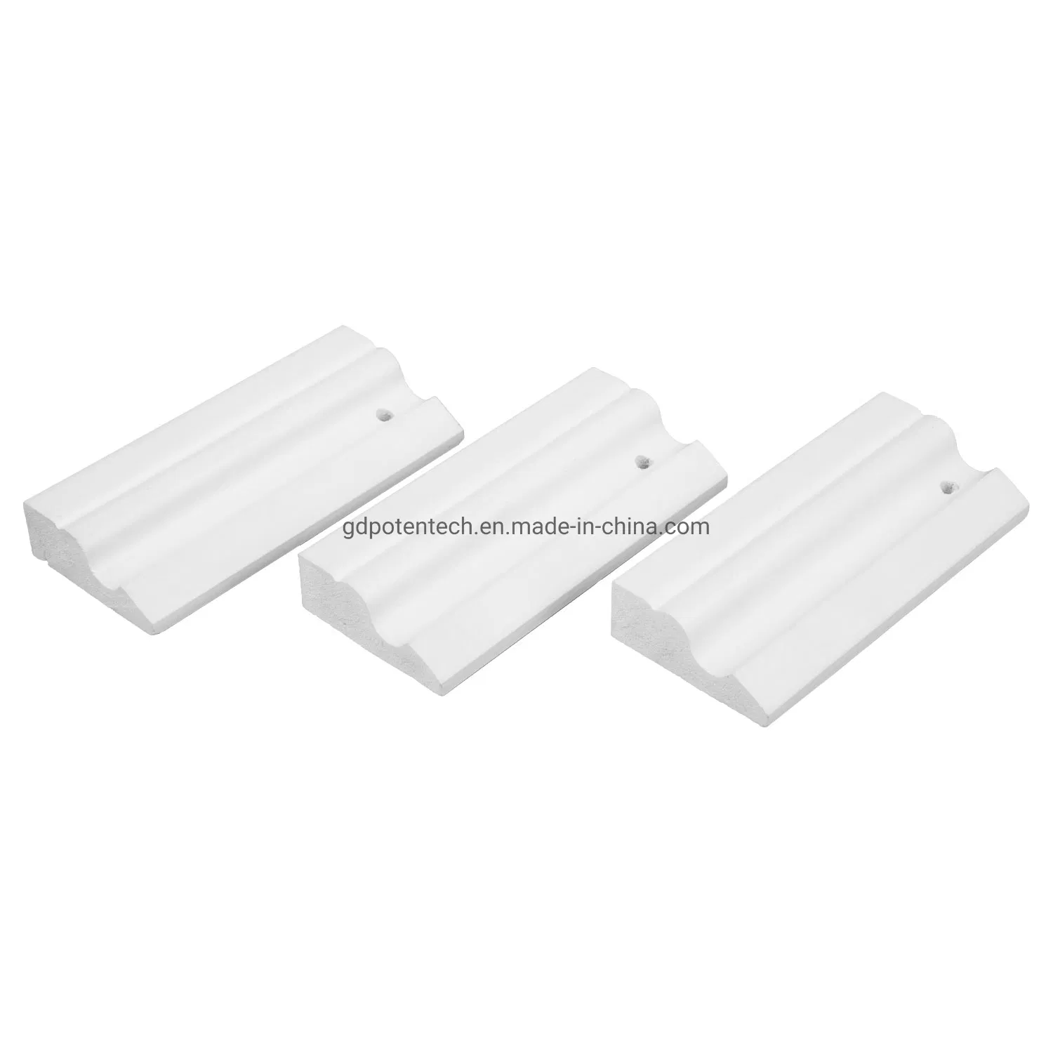 White Window Decoration PVC Mouldings Rams Crown Versatex with High Density