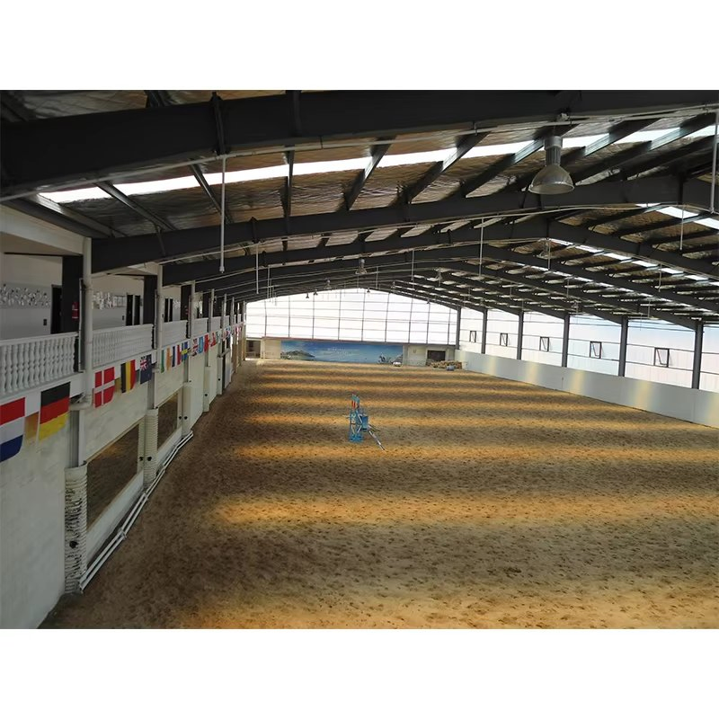 Light Metal Construction Prefab Steel Structure Shed Building Prefabricated Farmhouse Pole Barn Kits Stable Stall Horse Arena