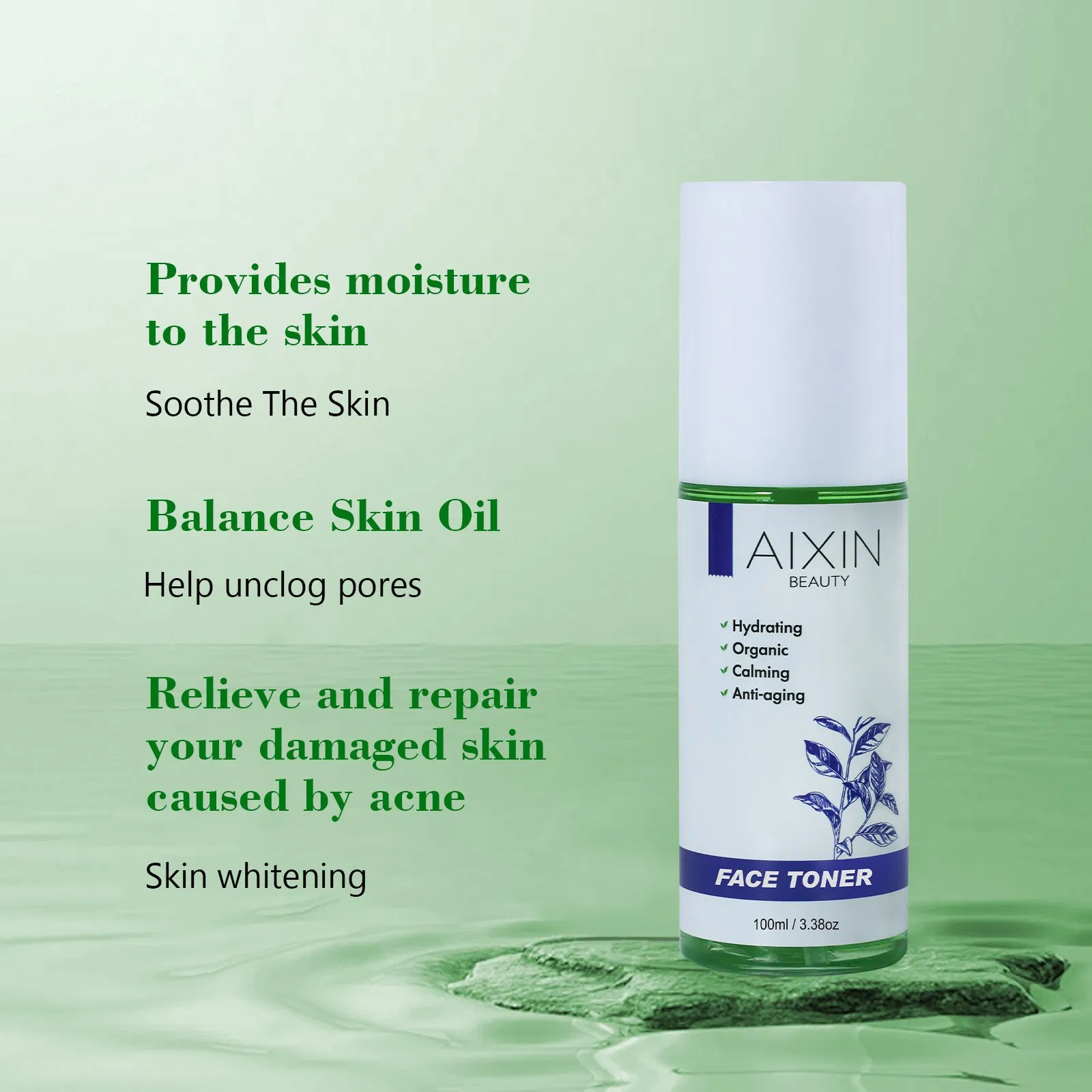 Beauty Cosmetics Skin Care Lightening and Shrink Pores Tea Tree Anti-Acne Face Toner