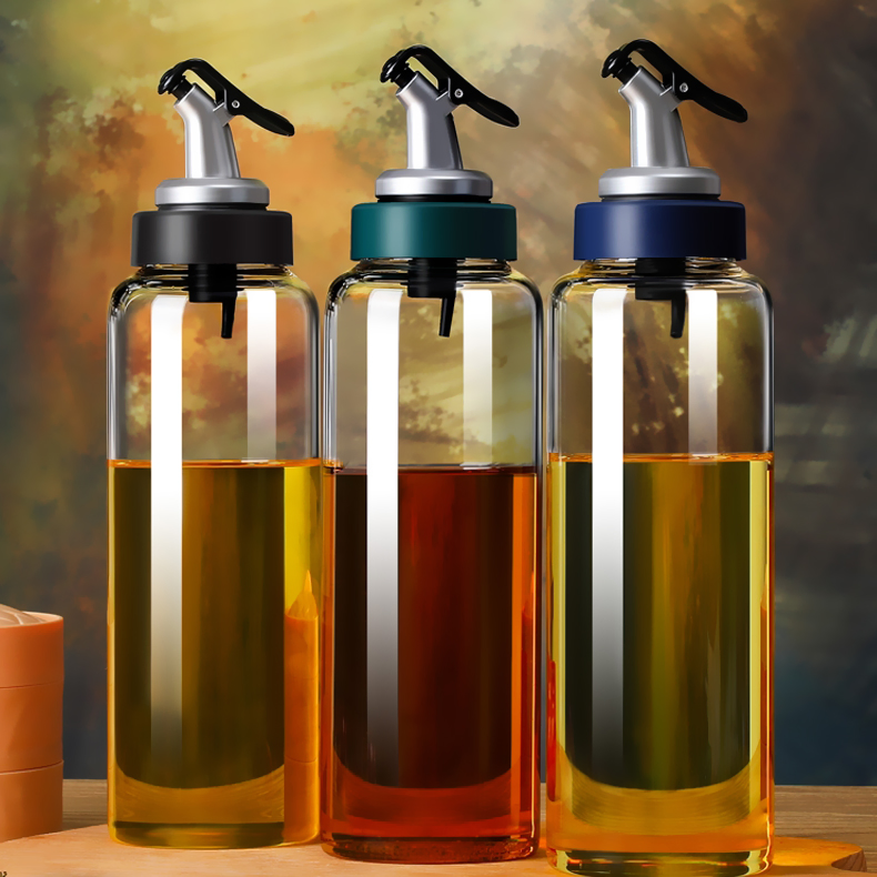 Reusable Kitchen Olive Oil Dispenser Bottle 160ml 500ml Custom Creative Leak-Proof Glass Container Household Glassware Jug Set
