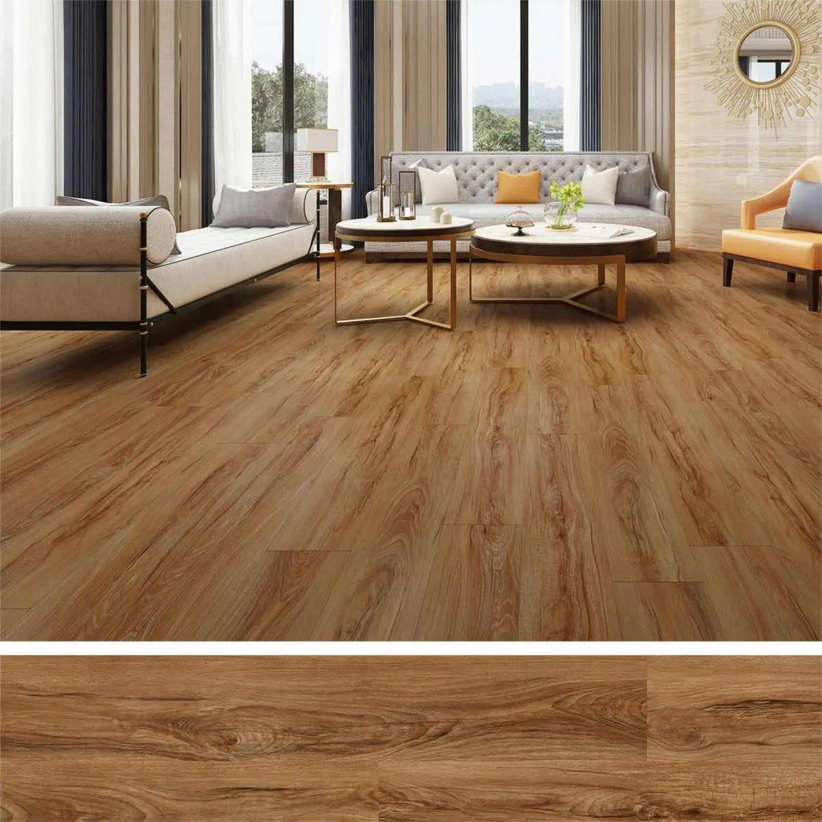4mm/5mm/6mm/7mm/8mm/9mm/10mm Waterproof Luxury PVC/Plastic Vinyl Plank Tiles Interlock/Click Wood Grain Spc Flooring/ Floor